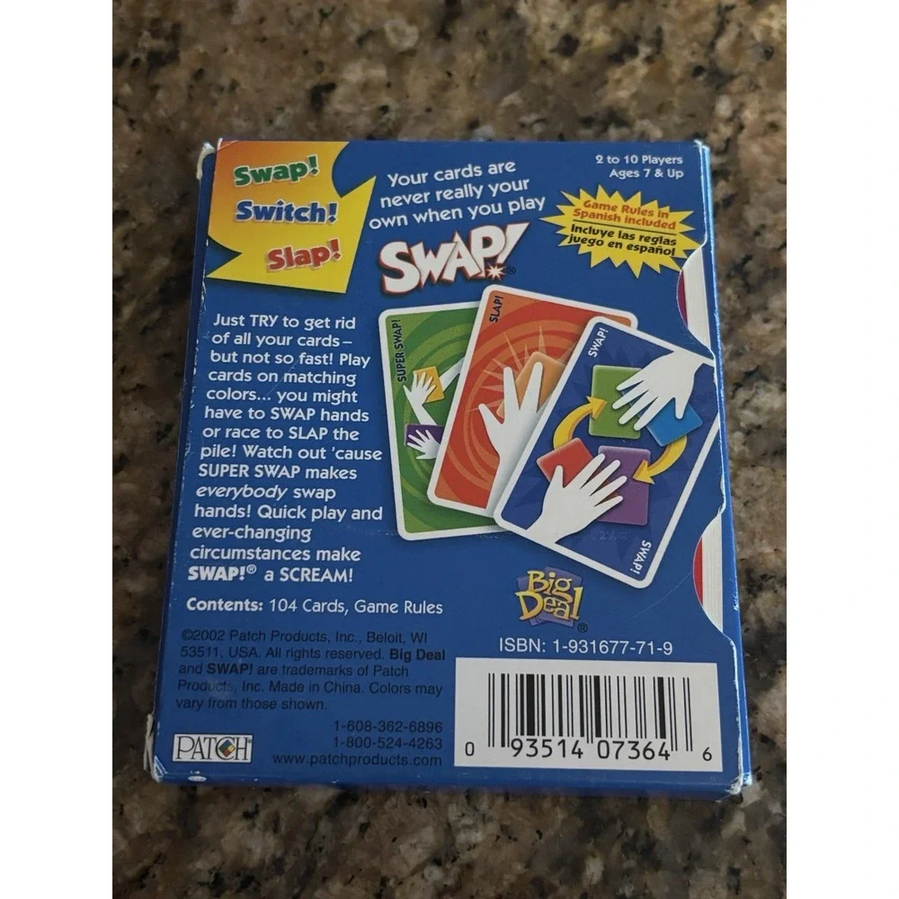 Swap! - The Swift Swappin' Switchin' Slappin' Card Game Big Deal 2002
